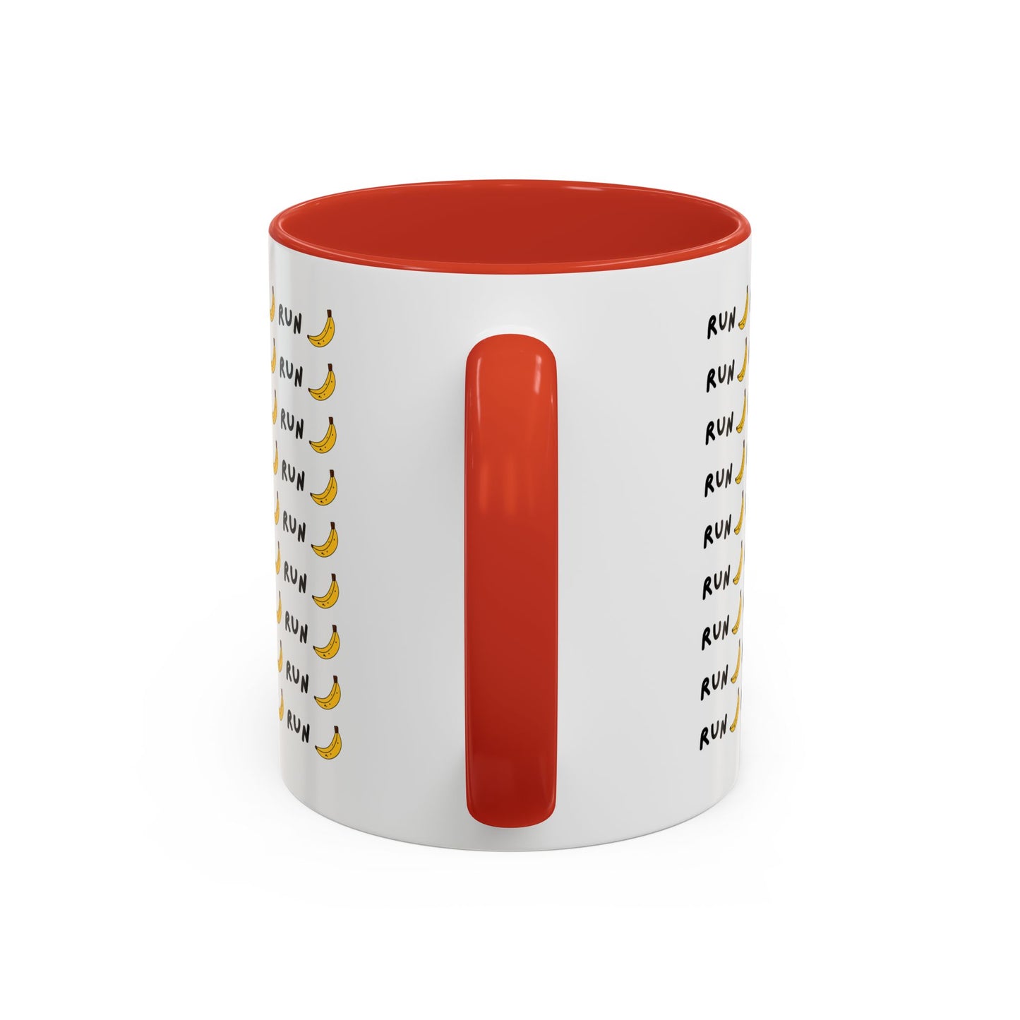 Run Banana Accent Mug / Fun Motivational Coffee Cup for Fitness Lovers / 11 ounce Runners Mug