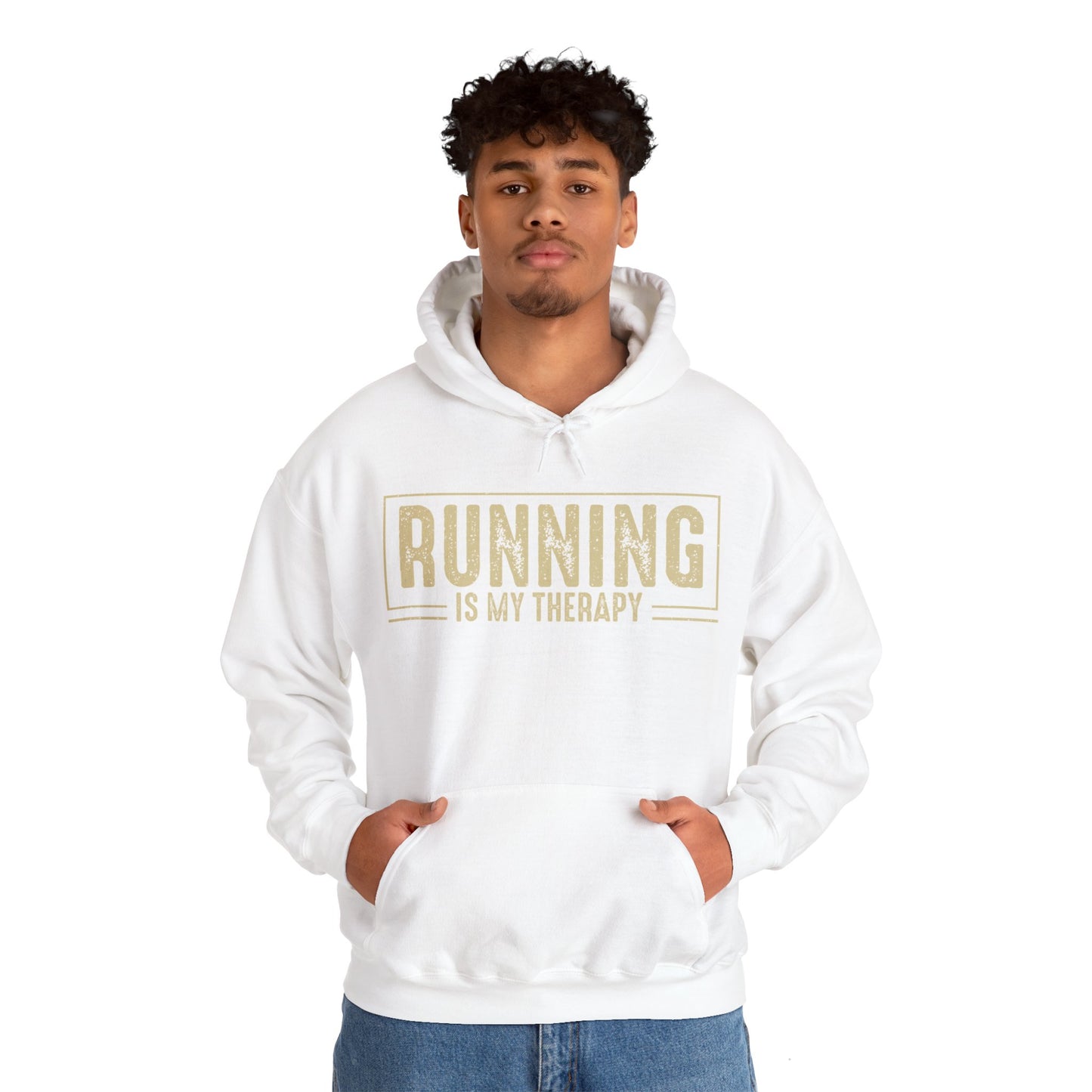 Running is My Therapy Hooded Sweatshirt / Running Hooded Sweatshirt