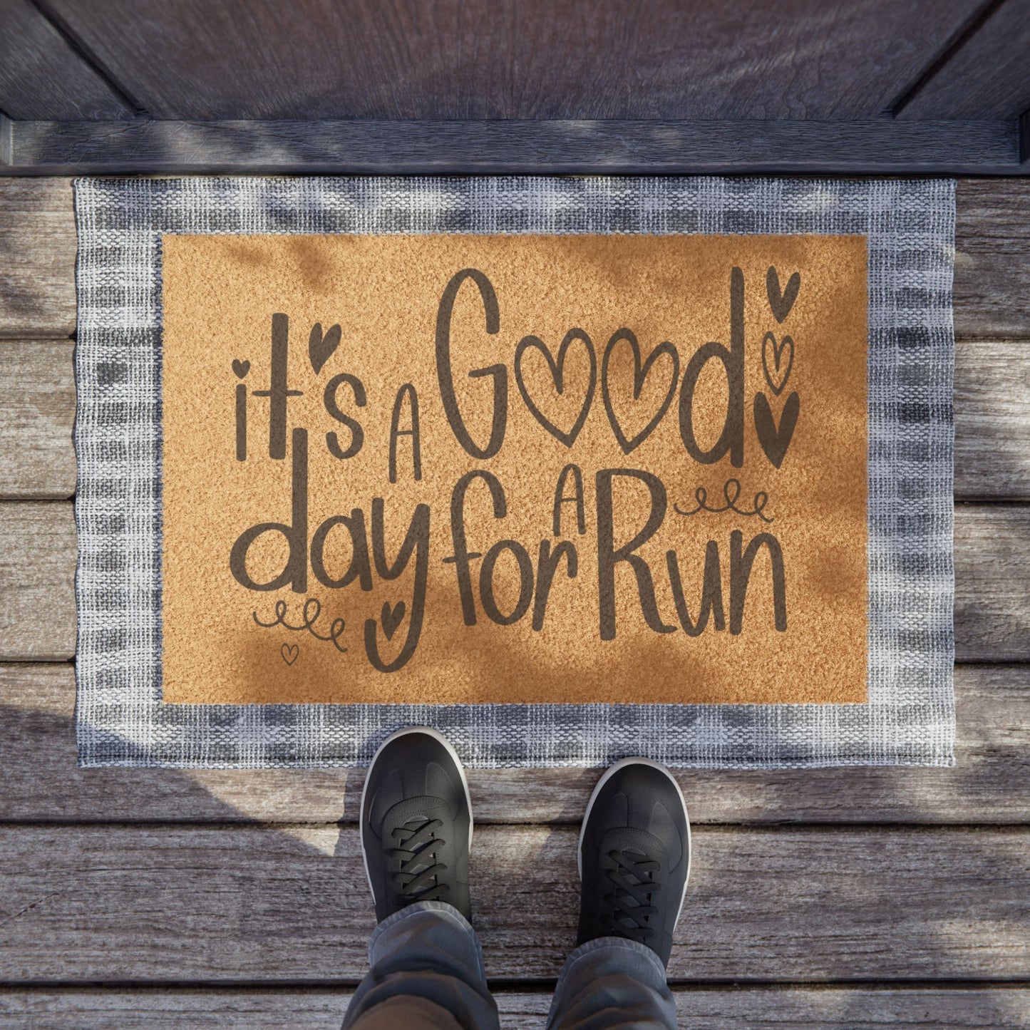 It's a Good Day for a Run Doormat / Running Doormat