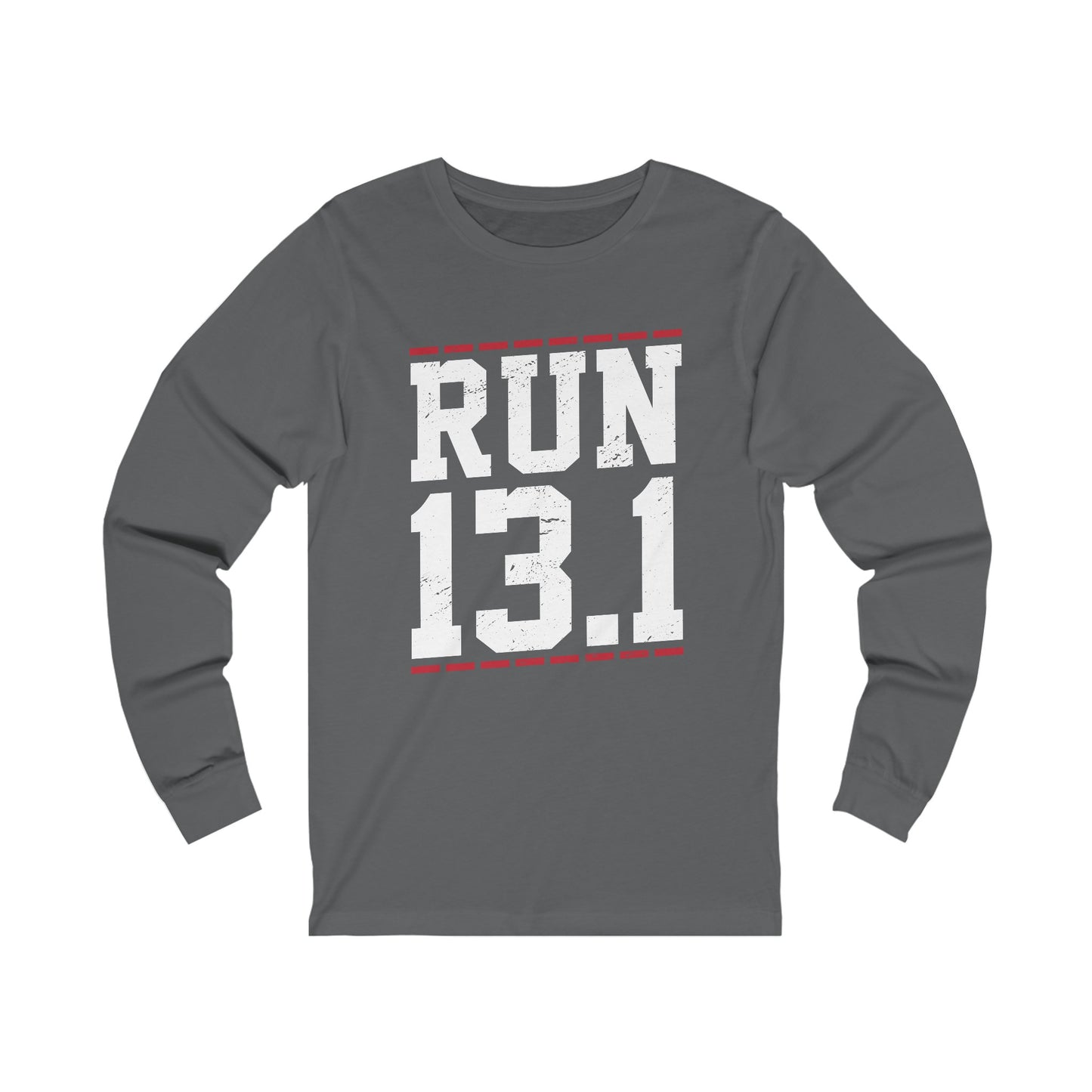 Run 13.1 Unisex Jersey Long Sleeve Tee / Half Marathon Running Tee