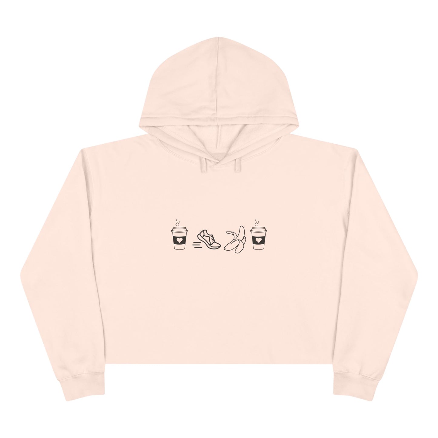 Coffee Run Banana Coffee Crop Hoodie / Runner's Crop Hoodie