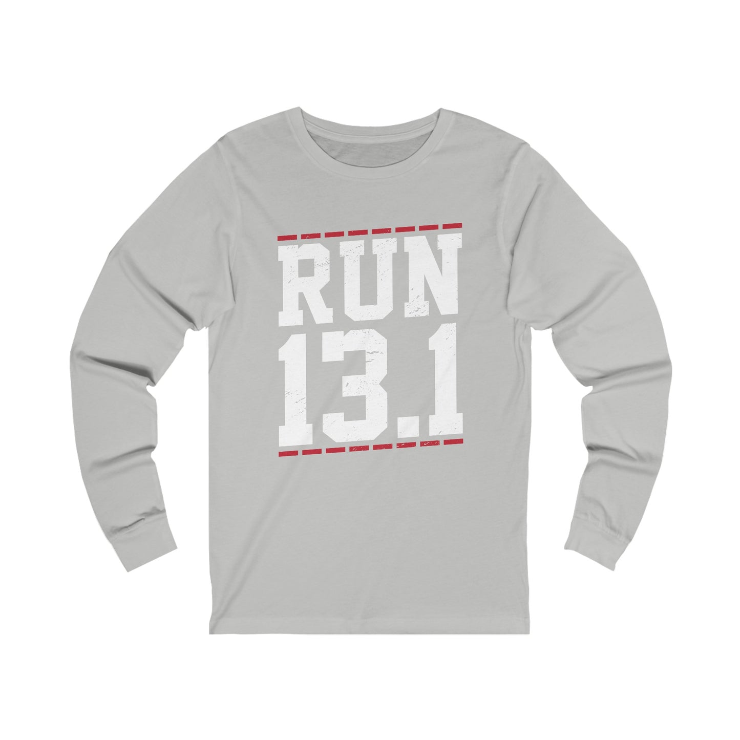Run 13.1 Unisex Jersey Long Sleeve Tee / Half Marathon Running Tee