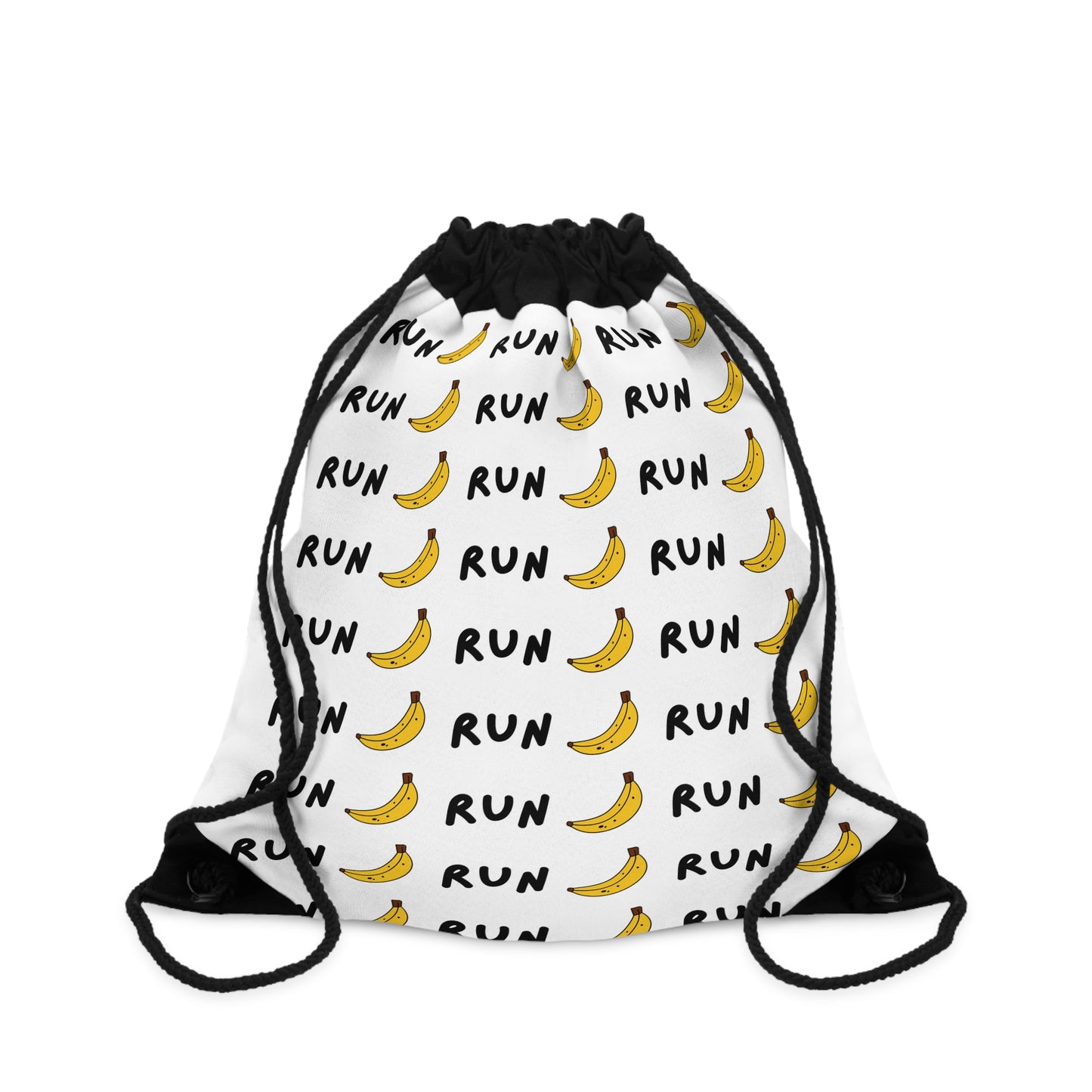 Run Banana Print Drawstring Bag / Drawstring Bag for Active Lifestyles and Fitness Enthusiasts