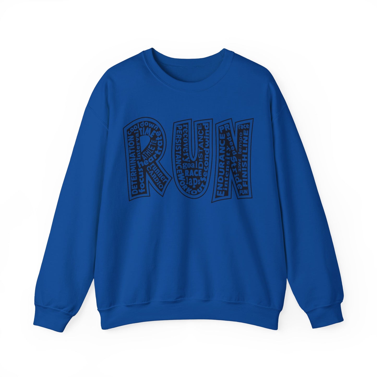 Run Unisex Heavy Blend Crewneck Sweatshirt / Running Sweatshirt