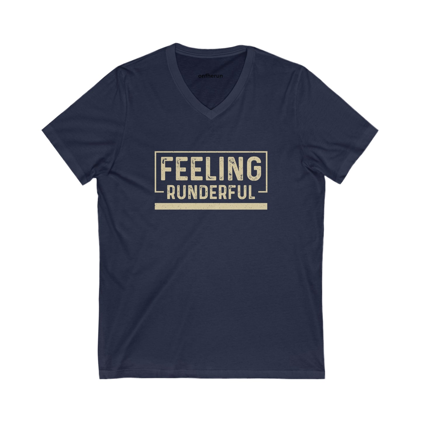 Feeling Runderful Unisex Jersey Short Sleeve V-Neck Tee / Running V-Neck