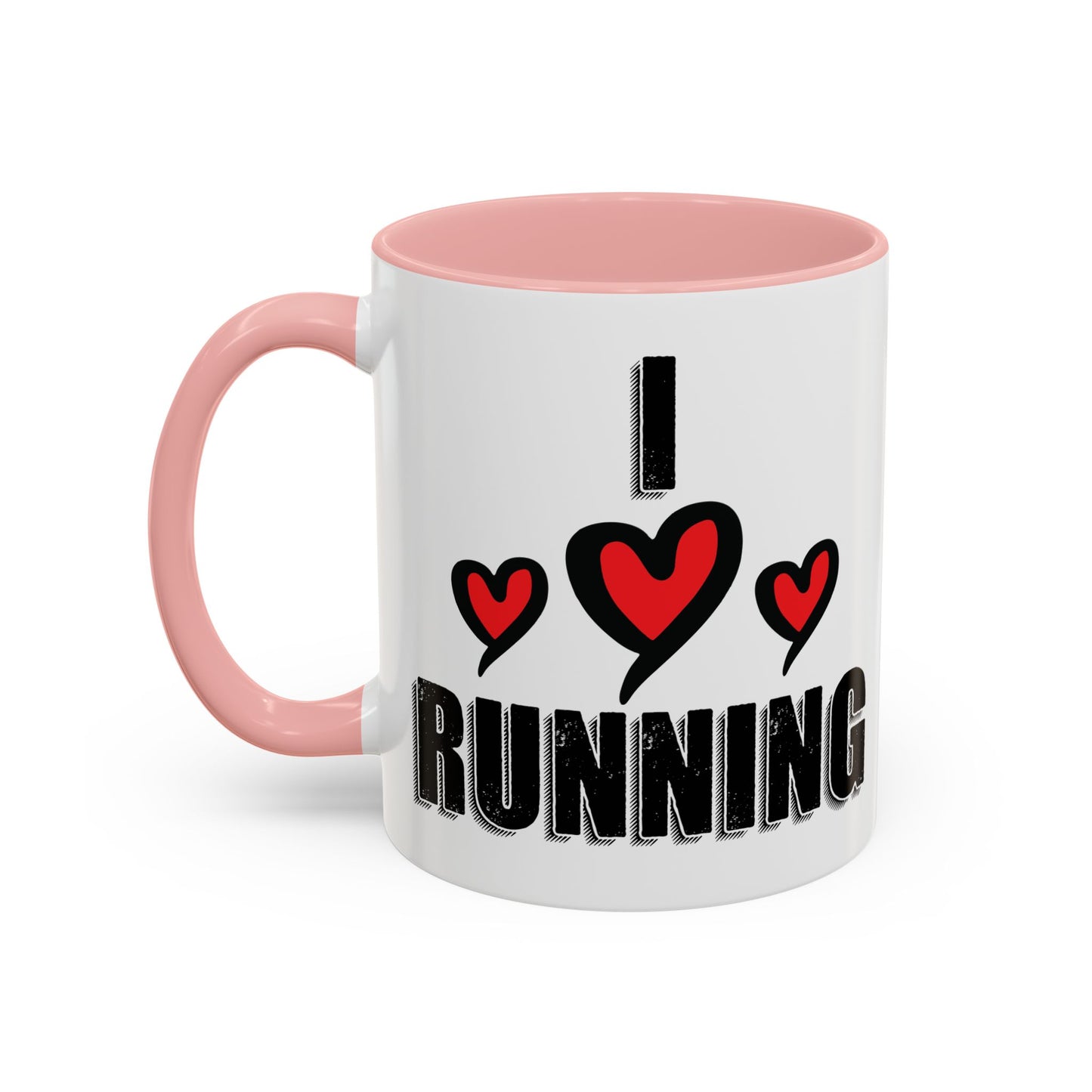 I Love Running Accent Coffee Mug / Perfect Gift for Runners / 11 oz. Mug for Runners