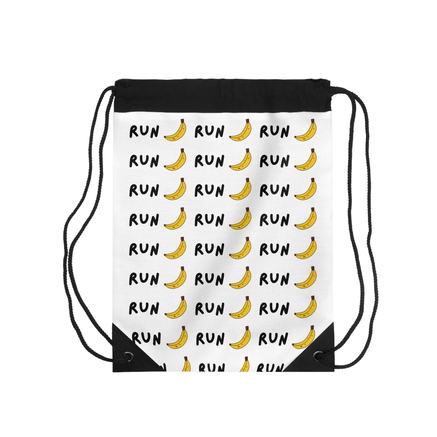 Run Banana Print Drawstring Bag / Drawstring Bag for Active Lifestyles and Fitness Enthusiasts