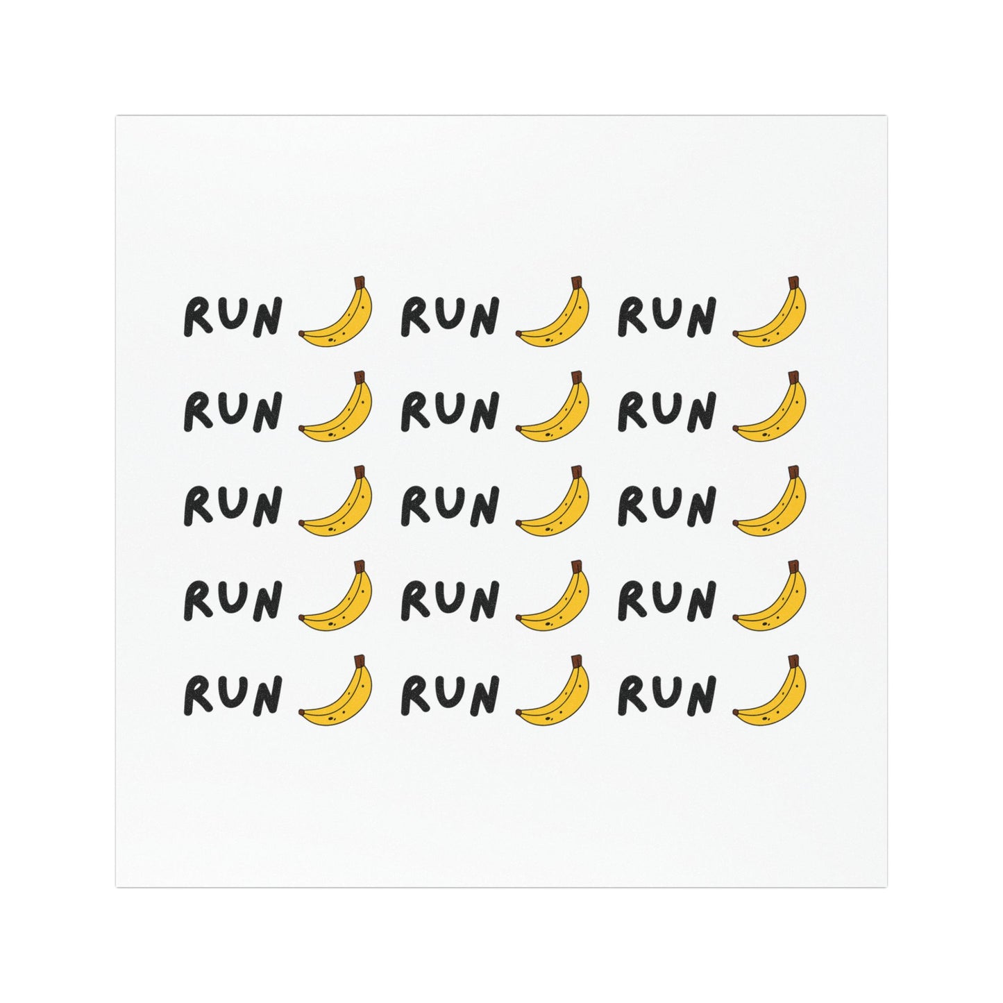 Run Banana Car Magnet / Cute and Inspirational Gift for Fitness Lovers