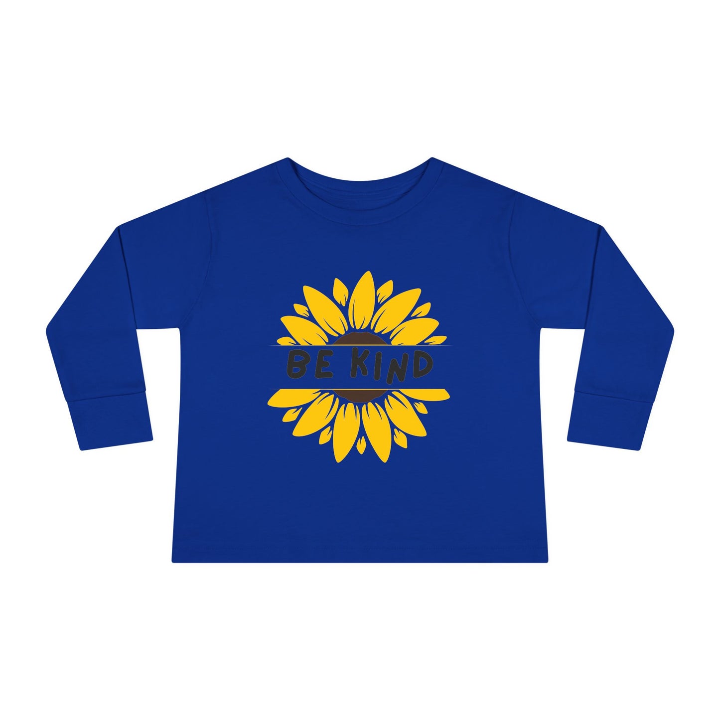 Be Kind Sunflower Toddler Long Sleeve Tee / Positive Vibes Toddler T-Shirt