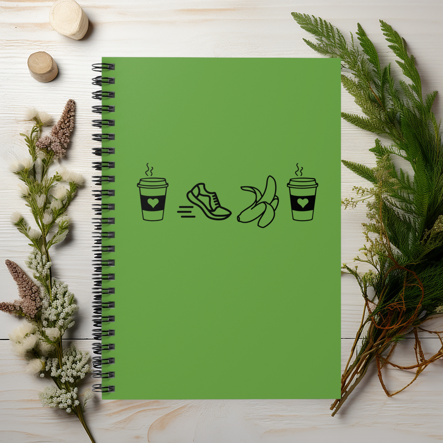 Eco-Friendly Spiral Notebook / Coffee Run Banana Coffee Notebook