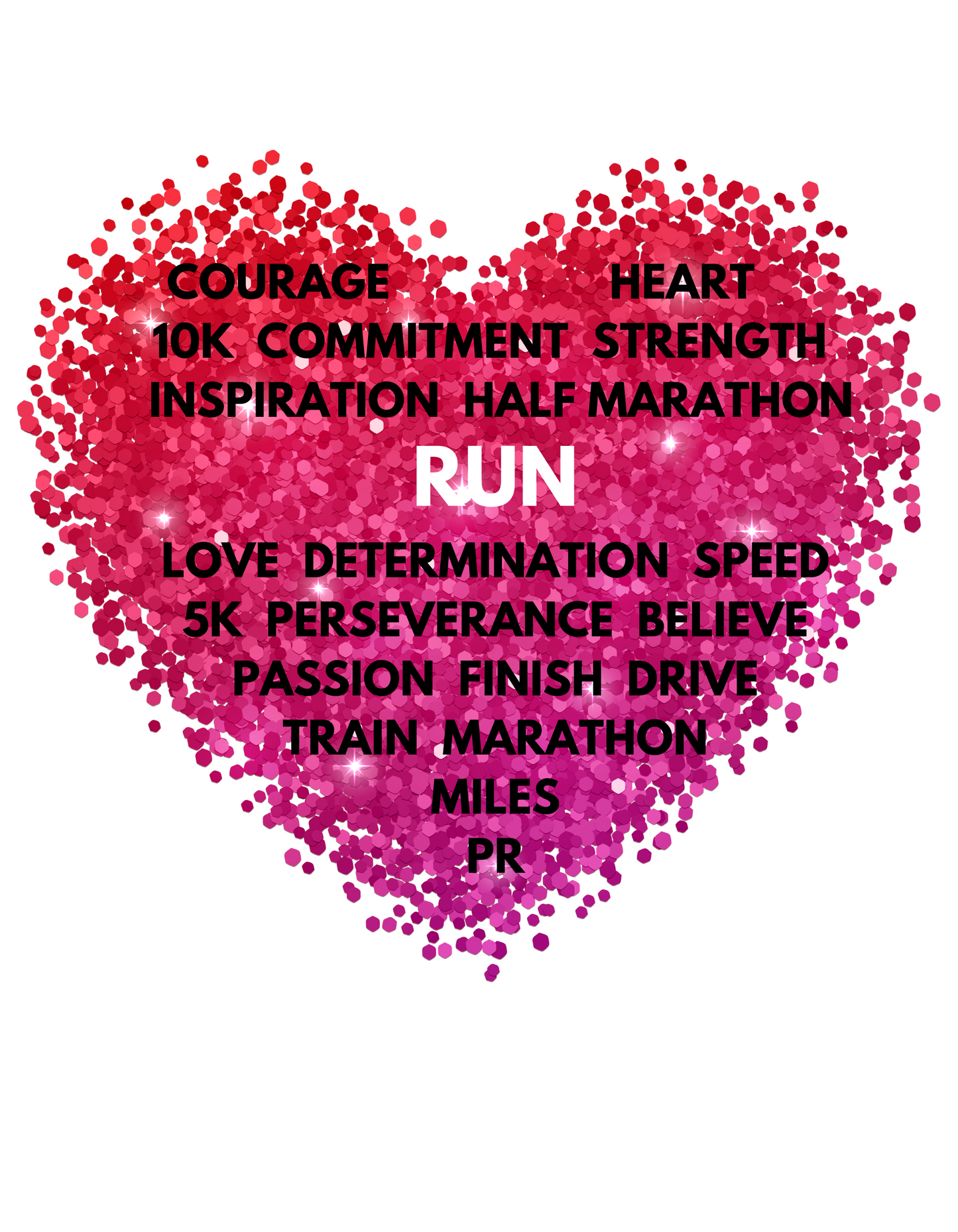 Running Heart Non-Slip Gaming Mouse Pad / Inspirational Mouse Pad for Runners