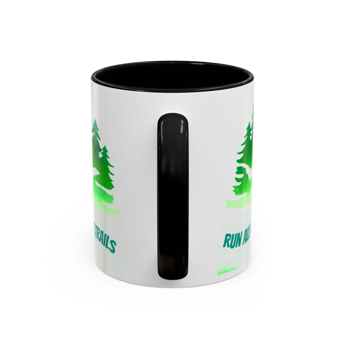 Run All the Trails 11 ounce Mug / Nature Lover's Accent Coffee Mug