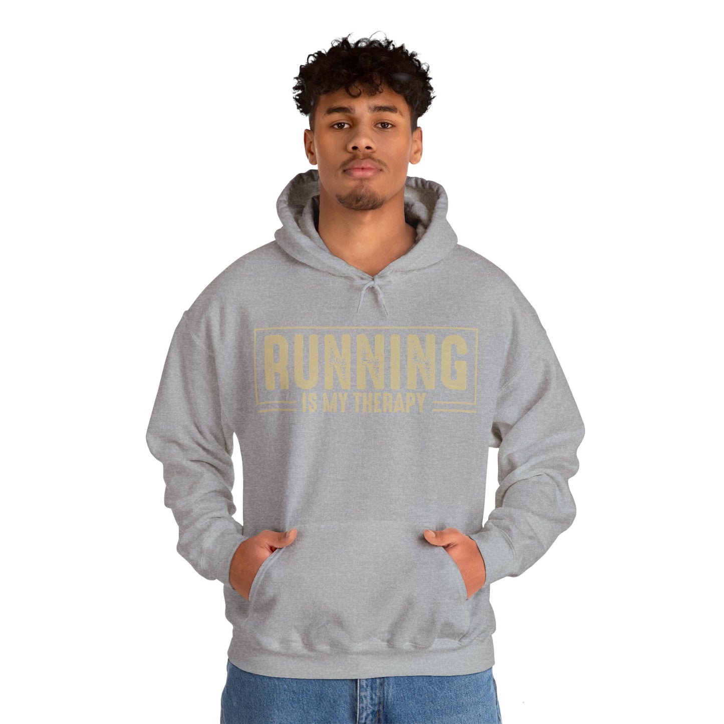 Running is My Therapy Hooded Sweatshirt / Running Hooded Sweatshirt