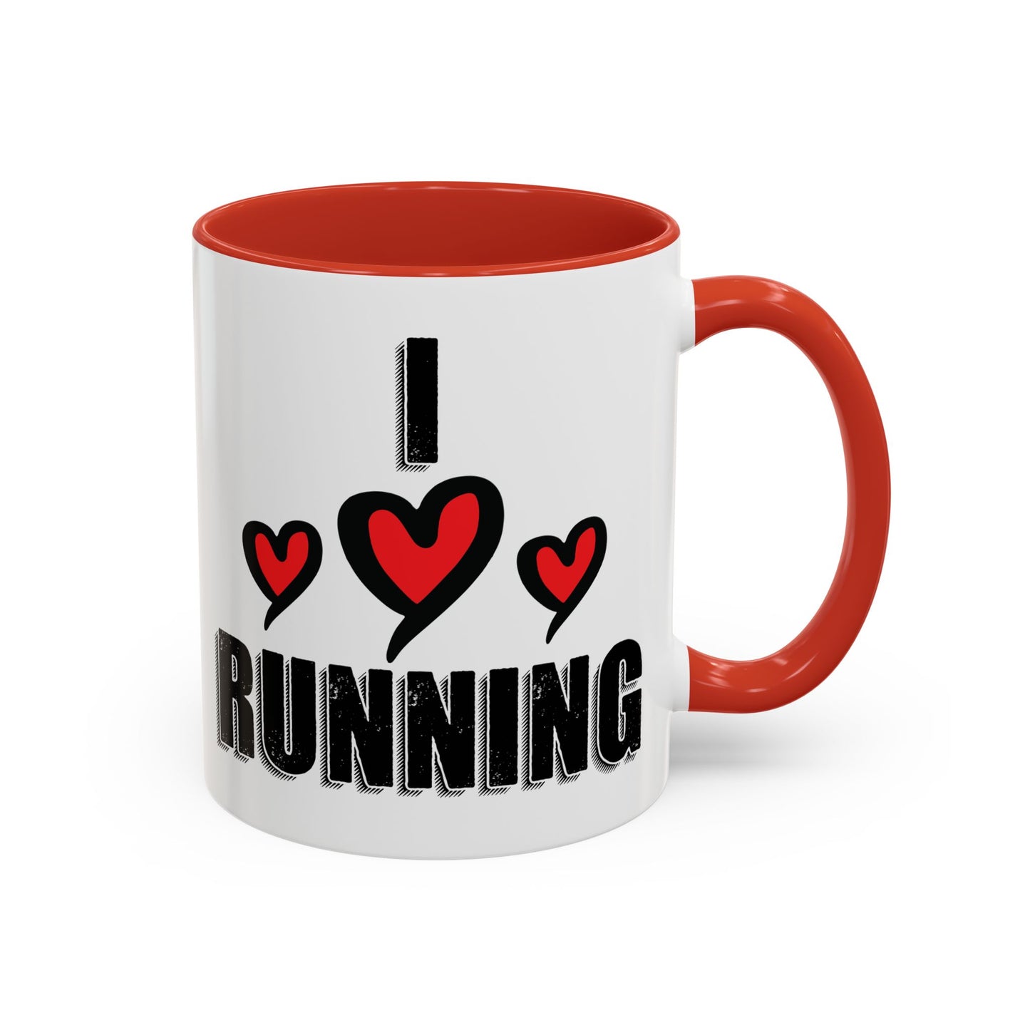 I Love Running Accent Coffee Mug / Perfect Gift for Runners / 11 oz. Mug for Runners