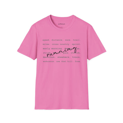 Running Unisex Softstyle T-Shirt / Running Words T-Shirt