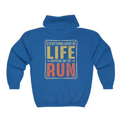 Everything Good in Life Unisex Heavy Blend Full Zip Hooded Sweatshirt / Full Zip Running Hooded Sweatshirt