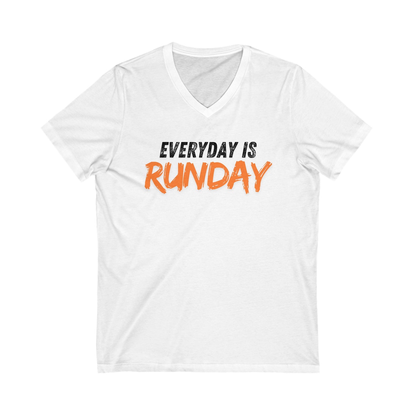 Every Day is Runday Unisex Jersey Short Sleeve V-Neck Tee / Running V-Neck T-Shirt