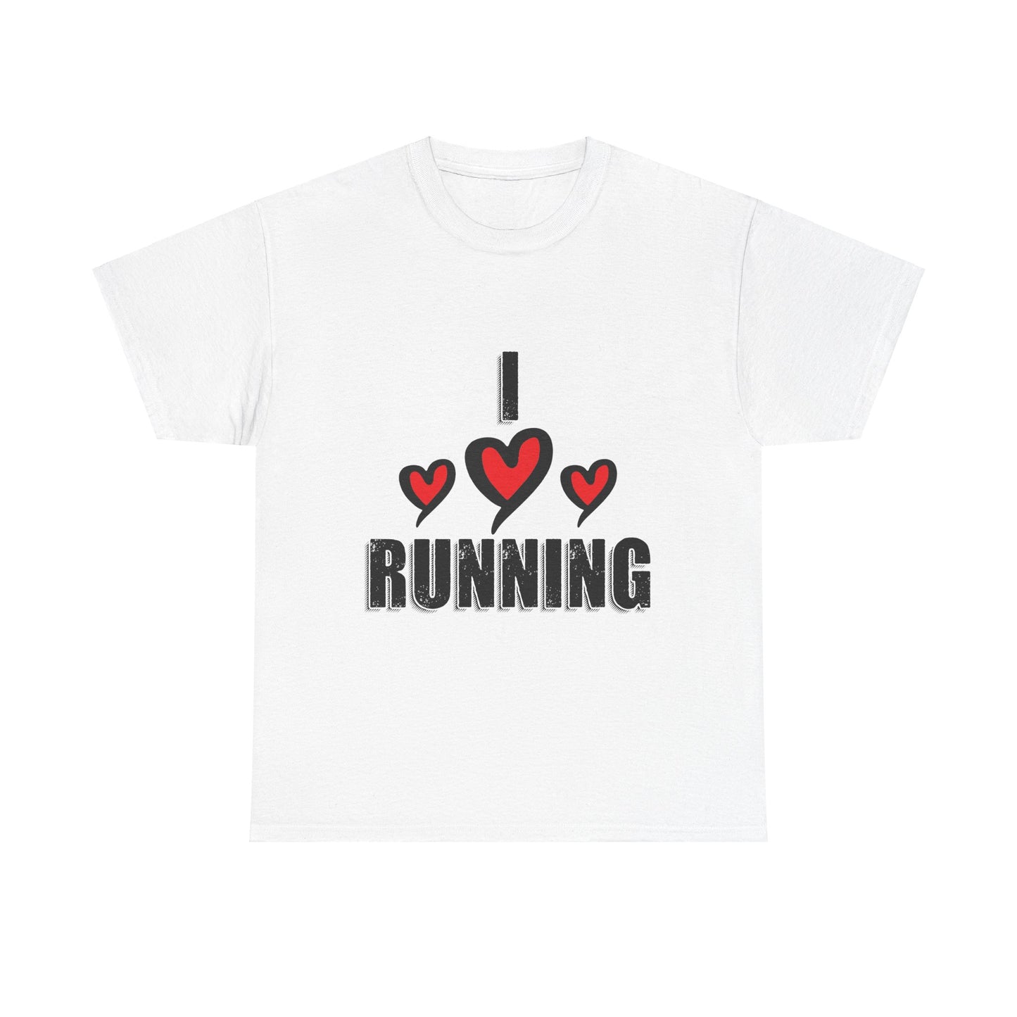 I Love Running Unisex Heavy Cotton Tee / Perfect T-Shirt for Runners & Fitness Enthusiasts