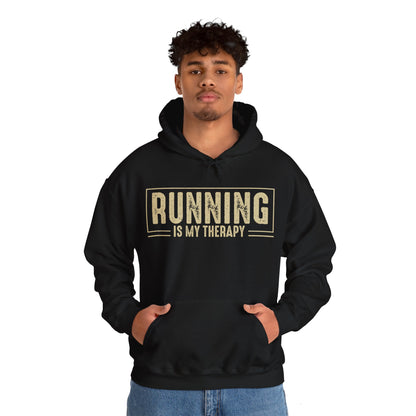 Running is My Therapy Hooded Sweatshirt / Running Hooded Sweatshirt