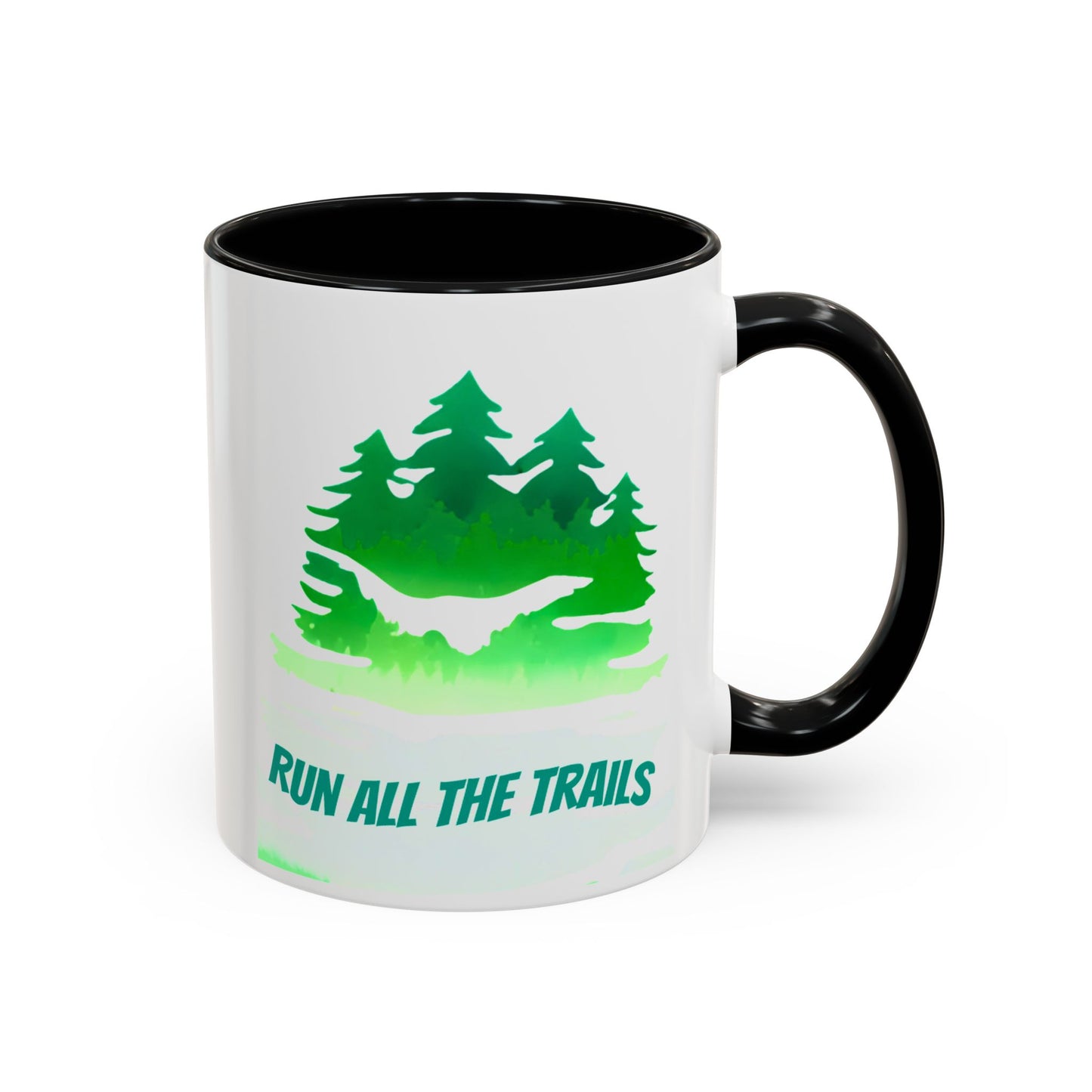 Run All the Trails 11 ounce Mug / Nature Lover's Accent Coffee Mug