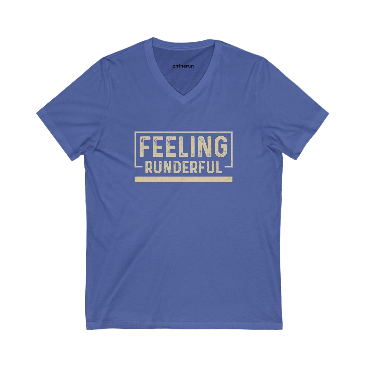 Feeling Runderful Unisex Jersey Short Sleeve V-Neck Tee / Running V-Neck