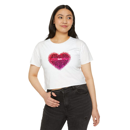 Runner's Heart Crop Top / Running T-Shirt / Motivational Crop Top