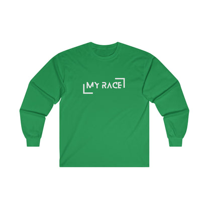 My Race Unisex Ultra Cotton Long Sleeve Tee / My Race Long Sleeve Running T-Shirt