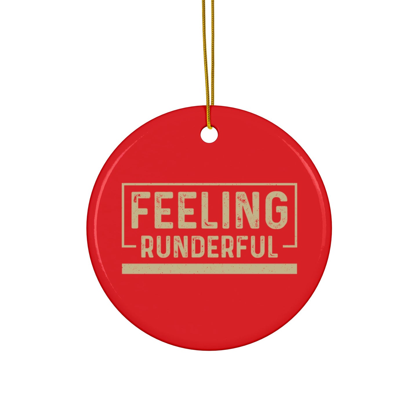 Ceramic Christmas Ornaments – 'Feeling Rundeful' Design (1, 3, 5, or 10 pcs)