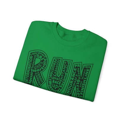 Run Unisex Heavy Blend Crewneck Sweatshirt / Running Sweatshirt