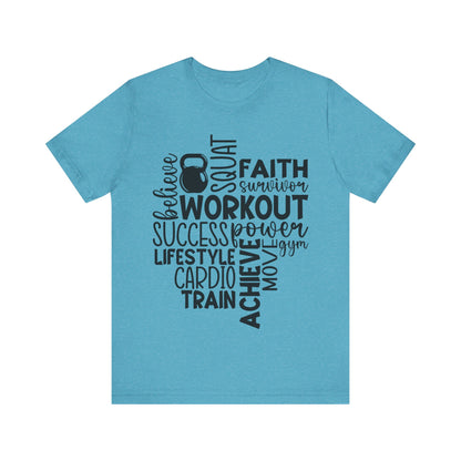 Workout Unisex Jersey Short Sleeve Tee / ontherun T-Shirt