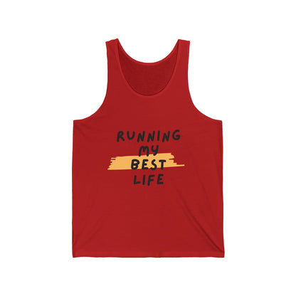 Running My Best Life Unisex Jersey Tank / Unisex Running Tank