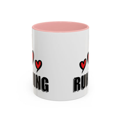 I Love Running Accent Coffee Mug / Perfect Gift for Runners / 11 oz. Mug for Runners