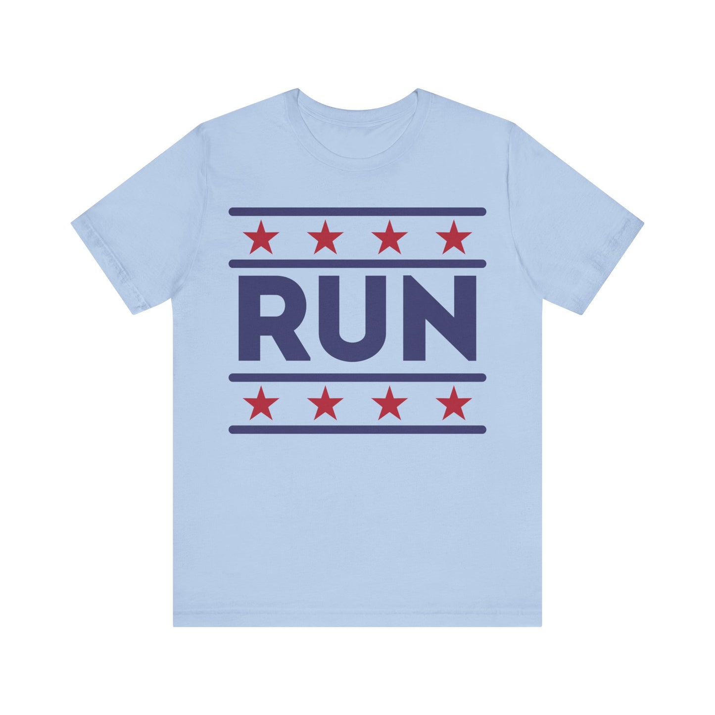 ontherun Run Unisex Jersey Short Sleeve Tee / Patriotic Short Sleeve T-Shirt / 4th of July T-Shirt / Running T-Shirt