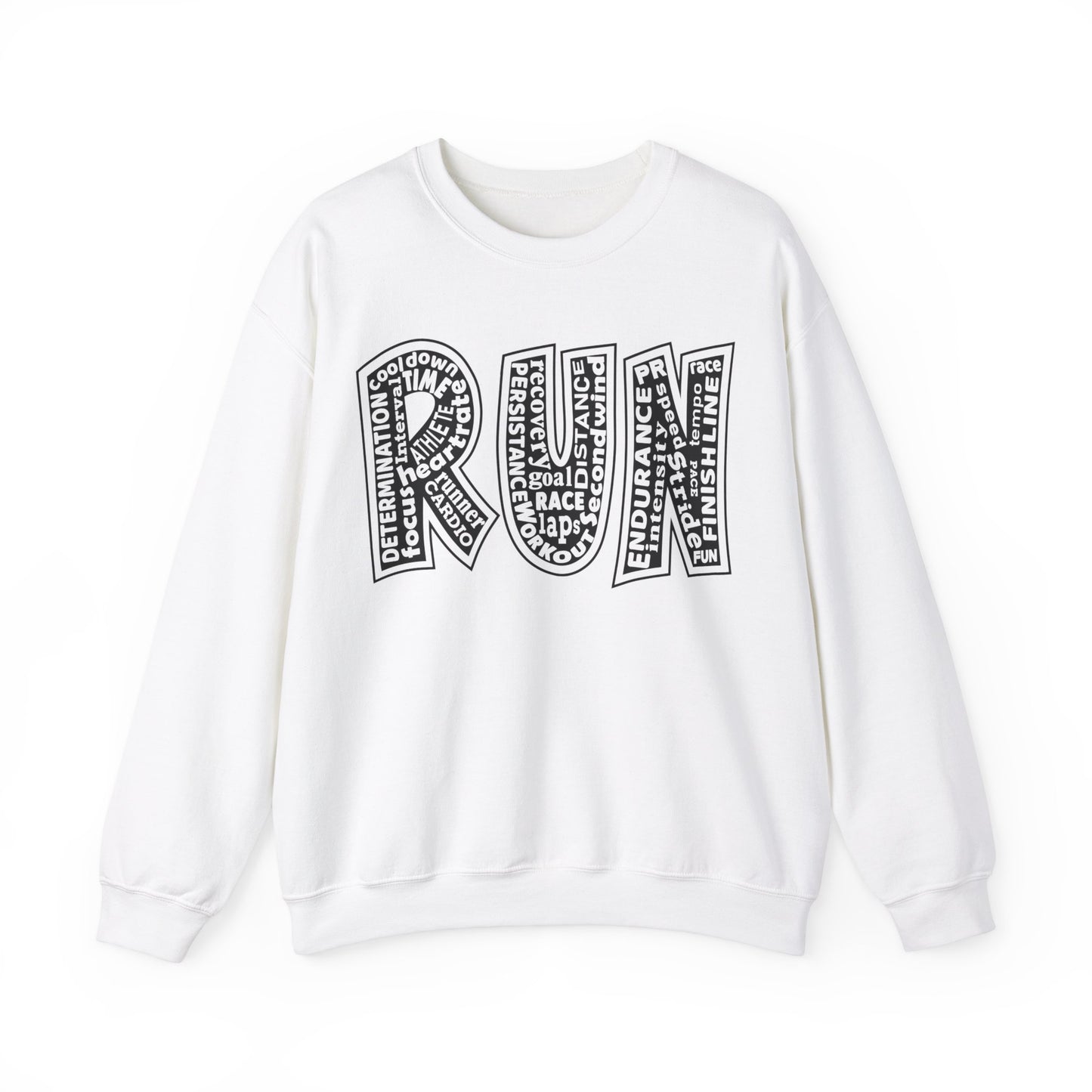 Run Unisex Heavy Blend Crewneck Sweatshirt / Running Sweatshirt