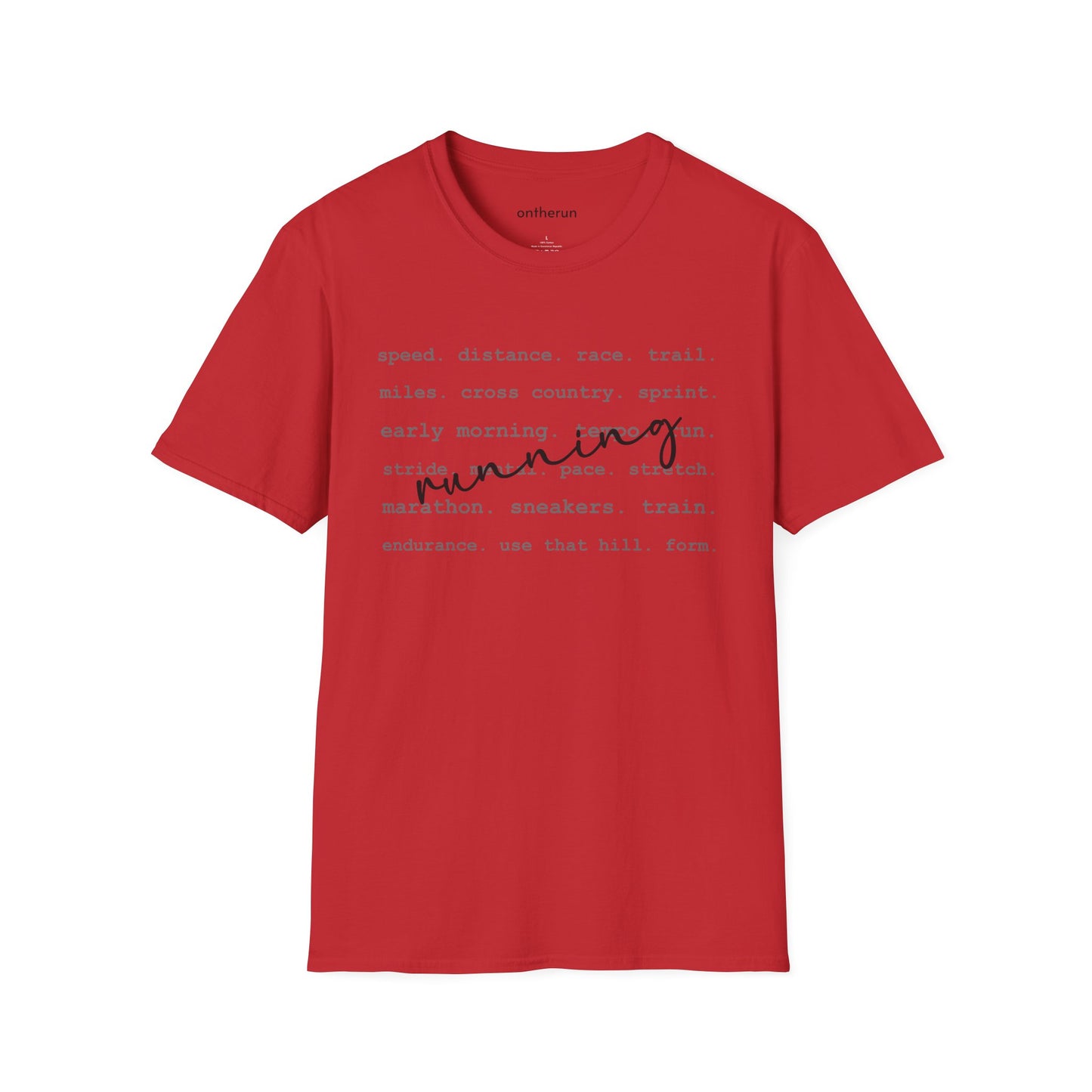 Running Unisex Softstyle T-Shirt / Running Words T-Shirt