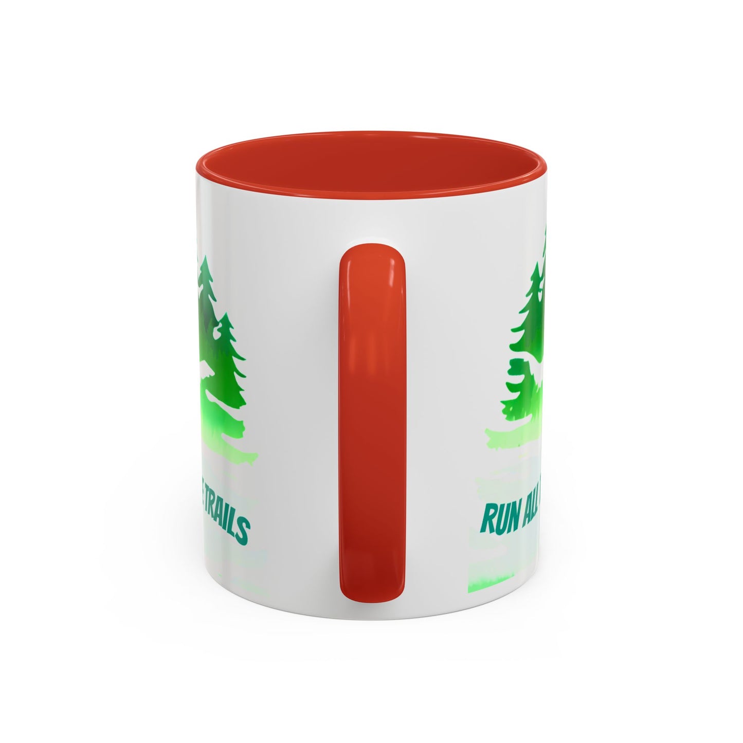 Run All the Trails 11 ounce Mug / Nature Lover's Accent Coffee Mug