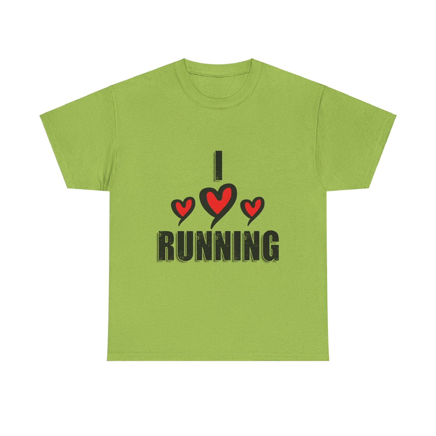 I Love Running Unisex Heavy Cotton Tee / Perfect T-Shirt for Runners & Fitness Enthusiasts