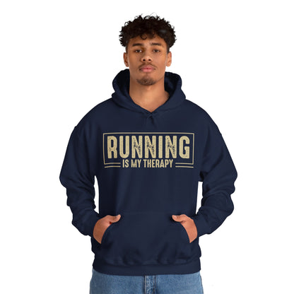 Running is My Therapy Hooded Sweatshirt / Running Hooded Sweatshirt