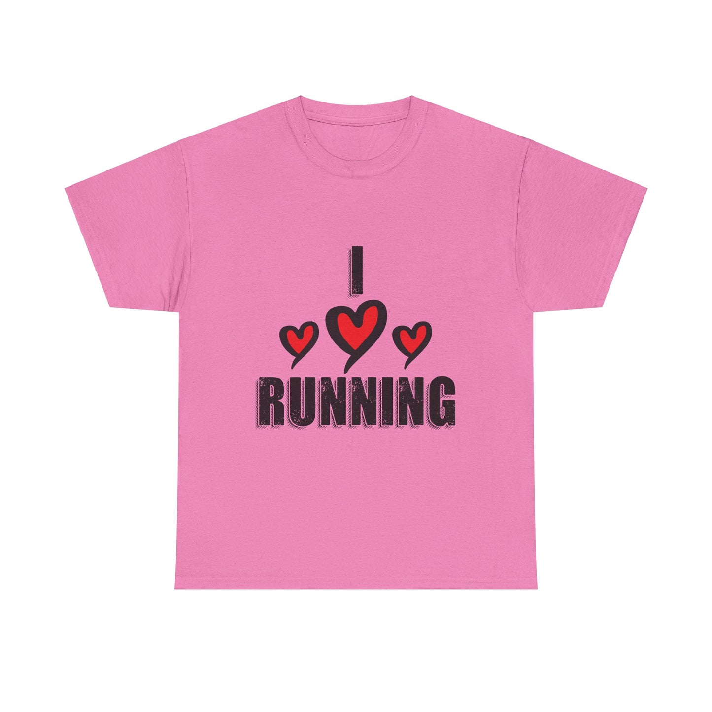 I Love Running Unisex Heavy Cotton Tee / Perfect T-Shirt for Runners & Fitness Enthusiasts