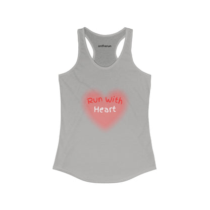 Run With Heart Women's Ideal Racerback Tank / Running Racerback Tank