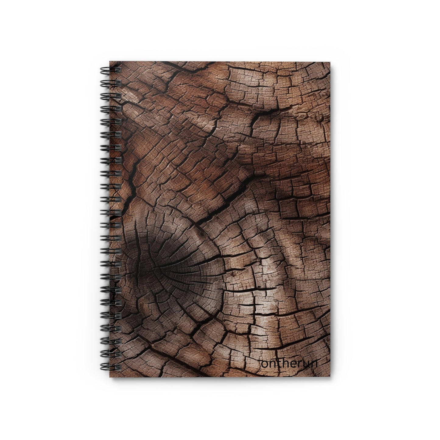 Rustic Bark Spiral Notebook / Ruled Lines for Nature Lovers / Journal for Trail Runners