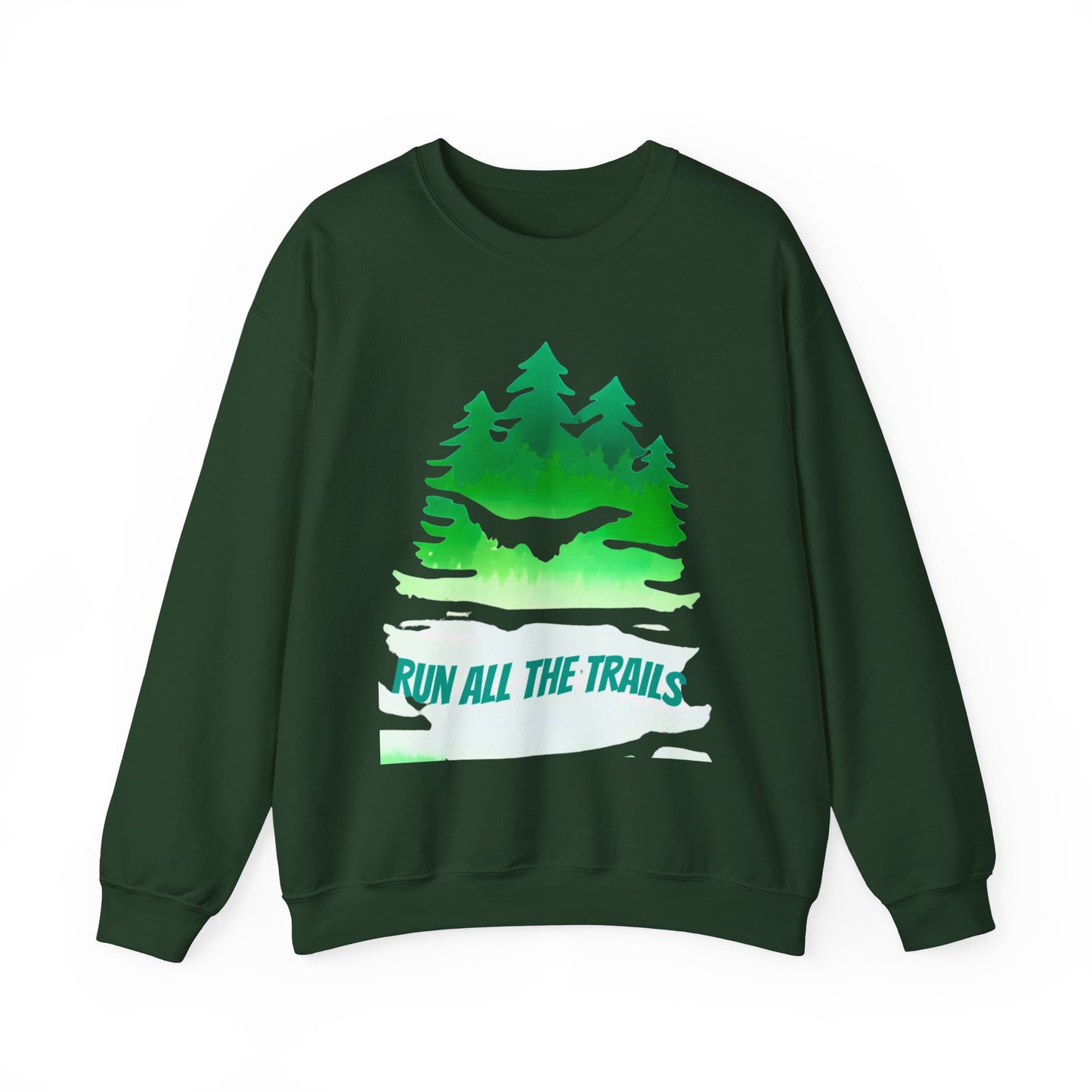 Run All the Trails Unisex Heavy Blend Crewneck Sweatshirt / Trail Running Sweatshirt / Running Sweatshirt