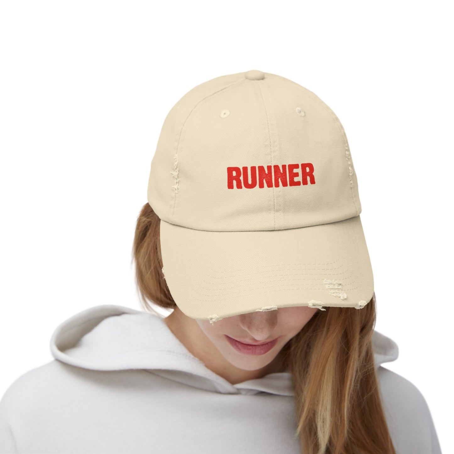 Runner Unisex Distressed Cap / ontherun Runner Cap