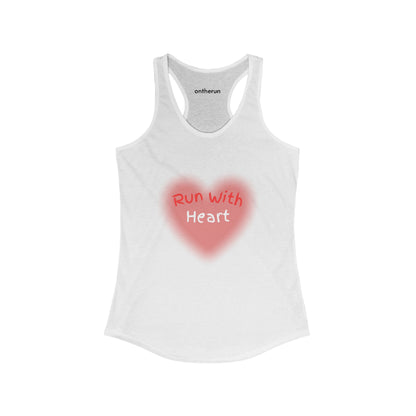 Run With Heart Women's Ideal Racerback Tank / Running Racerback Tank