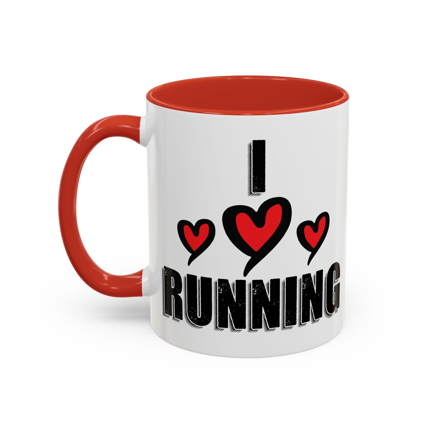 I Love Running Accent Coffee Mug / Perfect Gift for Runners / 11 oz. Mug for Runners