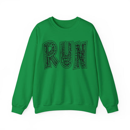 Run Unisex Heavy Blend Crewneck Sweatshirt / Running Sweatshirt