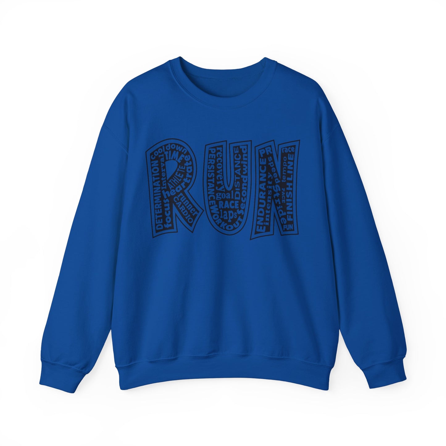 Run Unisex Heavy Blend Crewneck Sweatshirt / Running Sweatshirt