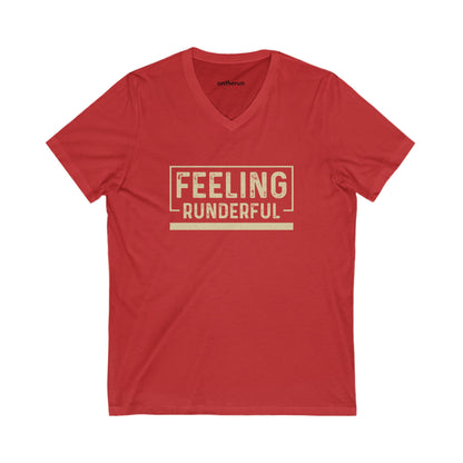 Feeling Runderful Unisex Jersey Short Sleeve V-Neck Tee / Running V-Neck