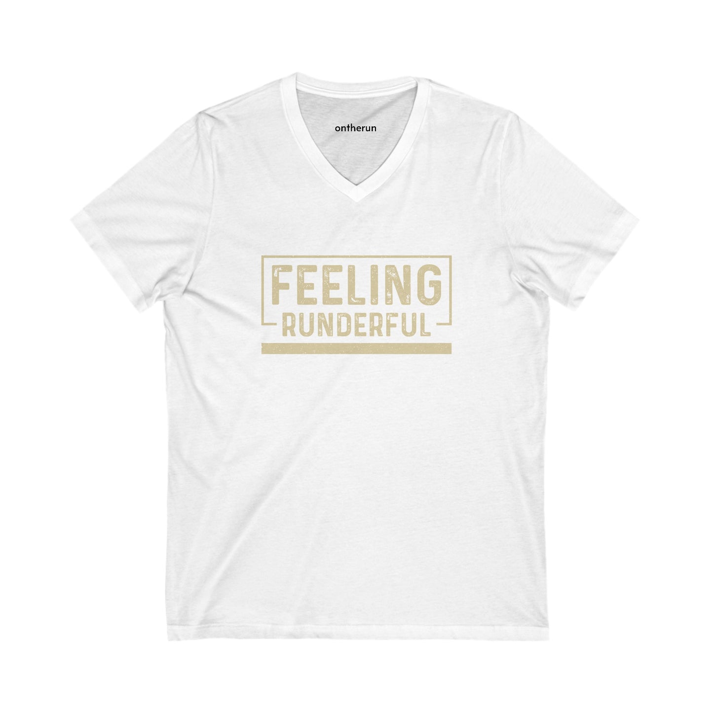 Feeling Runderful Unisex Jersey Short Sleeve V-Neck Tee / Running V-Neck