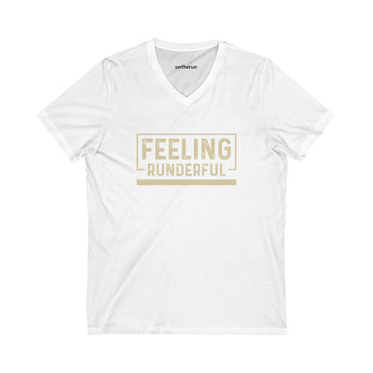 Feeling Runderful Unisex Jersey Short Sleeve V-Neck Tee / Running V-Neck